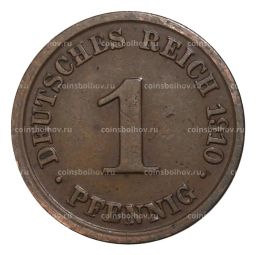 1 пфенниг 1910 года J Германия