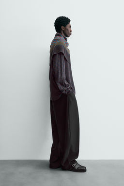 LIMITED EDITION CURVED FIT SUIT TROUSERS - Zara фото 4