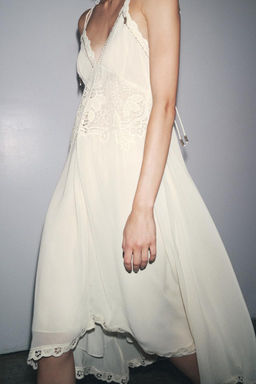 ZW COLLECTION ASYMMETRIC CROCHET DRESS - Zara фото 5