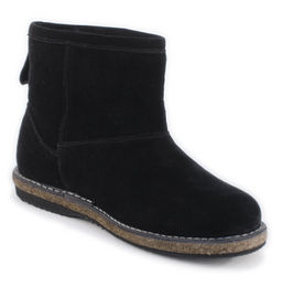 Унты женские на войлочной подошве Замша, овчина, черные - Roshva фото 6