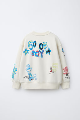 SUDADERA GRAFFITI / Crudo claro - Zara фото 2
