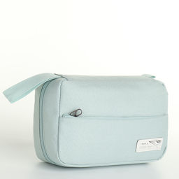 Косметичка-несессер дорожная на молнии, с карманом, крючком, ручкой, голубая - Simaland фото 3