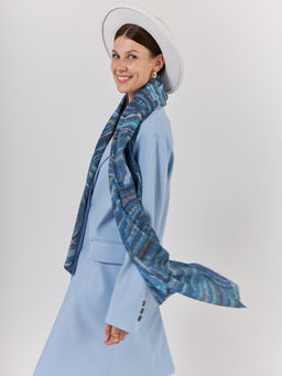 Большой, мягкий, тонкий и очень нежный двусторонний палантин с рисунком - Tantino фото 4