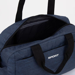 Сумка спортивная на молнии, 3 наружных кармана, цвет синий - Simaland фото 4