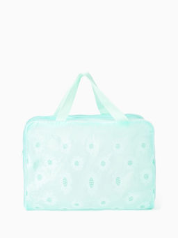 Цена за 2 шт. Косметичка- сумочка на молнии для бассейна, с ручками, с рисунком, мятно-зелёная