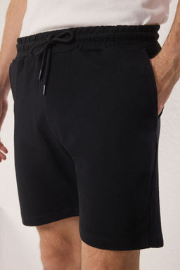 Siyah-Gri 2li Paket Regular/Normal Kesim %100 Pamuklu Dokulu Sort & Bermuda TMNSS25SR00040