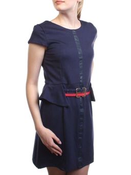 1609 DK. BLUE Платье женское (90% хлопок, 10% полиэстер)