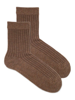 Носки р.40-45 Рельефные Коричневые - Krumpy фото 2