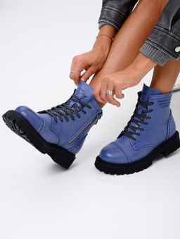 Ботинки 319.taskanabl.Вакса джинс/мех