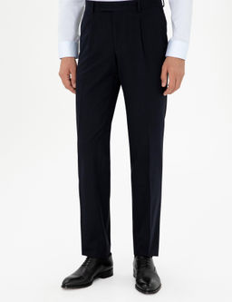 Темно-синие тканевые брюки узкого кроя - Cacharel фото 2