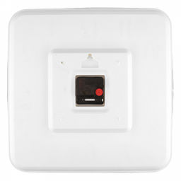 Часы настенные "Снежное время" 35х35х5см, мягкий ход, циферблат "Снежинки" белый/перламутровый; цифры арабские, черный; корпус пластик, черный/белый; в коробке (Китай)