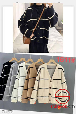 кардиган вязаный женский в полоску - Bruno фото 4