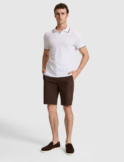 Beyaz Slim Fit %100 Pamuk Apa_ Yaka Ti__rt