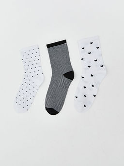 Desenli Kad?n Soket ?orap 3l?