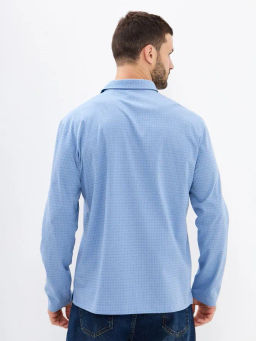 Джемпер мужской с воротником поло GREG G155-TD1246-LT5140 (голубой)  фото 4