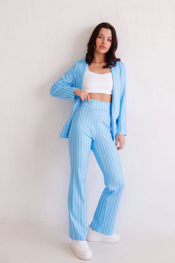 12617 Брючный костюм голубой в полоску - Martichelli фото 2