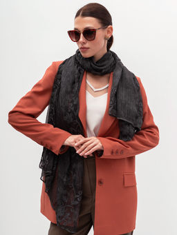 Очень красивый, нежный шарф с цветочной вышивкой - Tantino фото 5