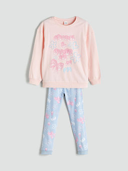 Bisiklet Yaka K?z ?ocuk Pijama Tak?m?