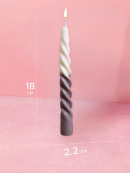 Свеча витая  2,2х2,2х18 см, соевый воск МИКС