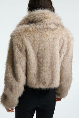 Cropped fluffy jacket - H&m фото 16