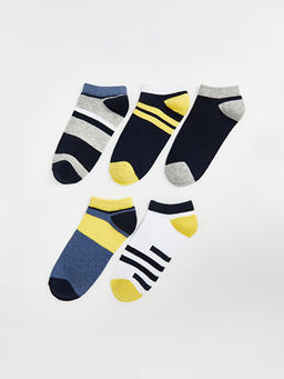 Renk Bloklu Erkek ?ocuk Patik ?orap 5li