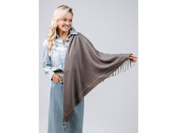 Платок Lanotti двухсторонний Сердце природы терракот/№61