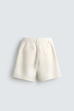 BERMUDA REGULAR FIT C??AMO - ALGOD?N / Blanco