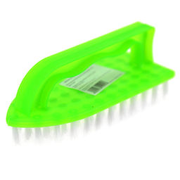 Щетка хозяйственная пластмассовое основание 12,5х5,5см, жесткая щетина 1,5см "Утюжок" цвета микс (Китай)