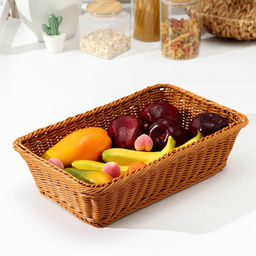 Корзина для продуктов Доляна, 402510 см, цвет коричневый