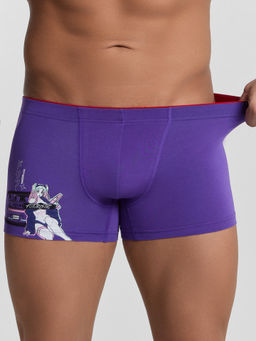 Цена за 2 штуки! Трусы боксеры мужские фиолетовые с принтом пурпурно -фиолетовый +печать 411134 - Mark formelle фото 2