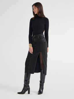 CONTE CON-685 Юбка джинсовая женская washed black - Conte elegant фото 2