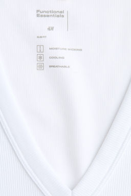 Camiseta acanalada sin mangas Cooling Slim Fit - H&m фото 9