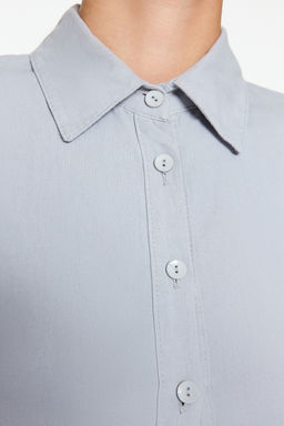 TRENDYOLMILLA Beyaz Balon Kol Pamuklu Regular Normal Kal?p Dokuma Gomlek TWOSS20GO0065 фото 9