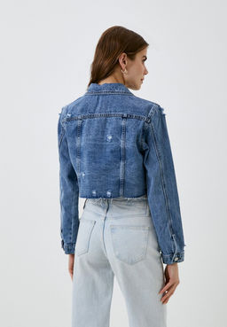 Джинсовый укороченный жакет - Incity фото 10