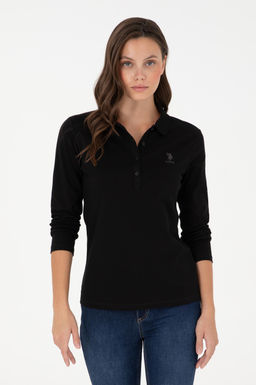 Женский черный базовый свитшот Неожиданная скидка в корзине