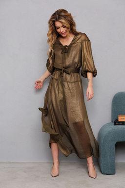 Платье AMORI 9828 хаки  фото 2