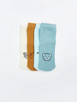 Desenli Erkek ?ocuk Soket ?orap 4l?