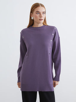 Bisiklet Yaka Kad?n Triko Tunik