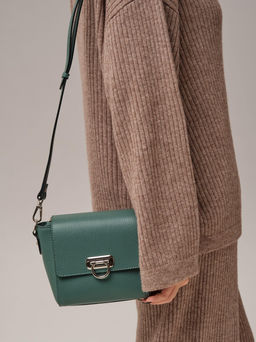 Сумка кожаная через плечо Azaro 3520 мутный минт