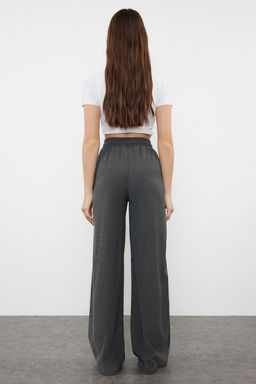 TRENDYOLMILLA Premium Antrasit Wide Leg Esnek Orme Pantolon TWOSS24PL00054 фото 5