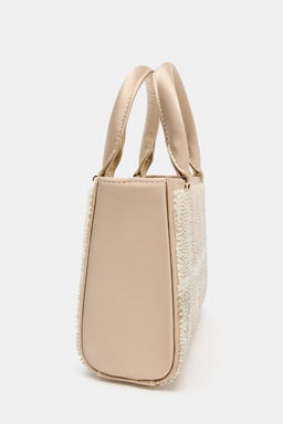 SATINY FAUX PEARL HANDBAG - Zara фото 3