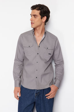 TRENDYOL MAN Koyu Haki Regular Cift Cepli Denim Kot Gomlek TMNSS24GO00081 - Trendyolmilla фото 21