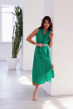 Платье, как из к/ф Красотка, зелёное в горошек - Martichelli фото 18