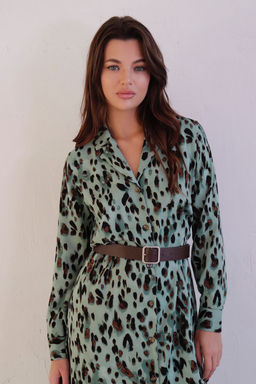 Платье-рубашка с английским воротником принт - Martichelli фото 133