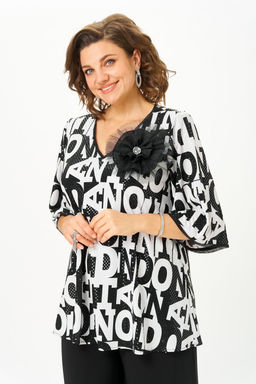 Блуза Svetlana Style 5036 черный+буквы