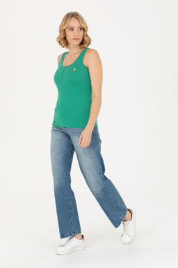 Kad_n Ye_il Basic Bisiklet Yaka Ti__rt - U.s. polo assn фото 4