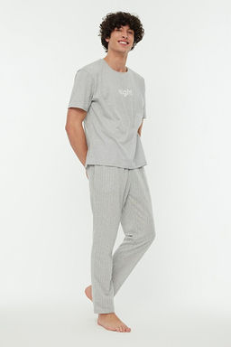 Gri Bask_l_ Regular Fit _rme Pijama Tak_m_ THMAW21PT0393