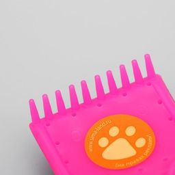 Щётка - пуходёрка малая мягкая с каплями, основание 44 х 44 мм, розовая - Пижон фото 6