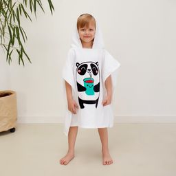 Полотенце-пончо детское махровое Крошка Я Панда 60х120см, 100% хлопок, 300гр/м2  фото 16
