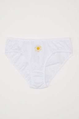 Трусики-комбинации из трех предметов с принтом для девочек - Defacto фото 2